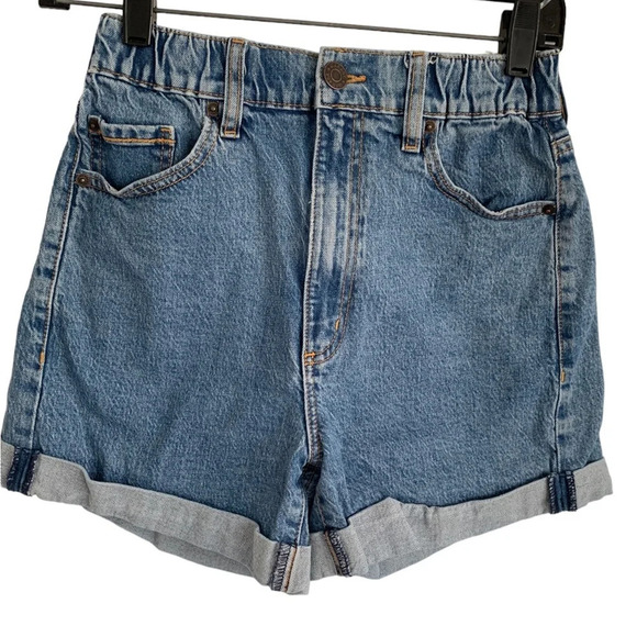 Garage Denim Mom Shorts 80’s Retro Medium Wash Size 25 - Picture 1 of 9